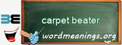 WordMeaning blackboard for carpet beater